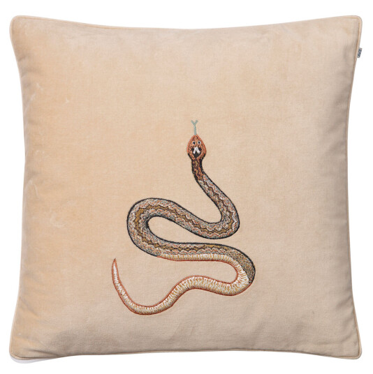 Chhatwal & Jonsson Embroidered Cobra putevar 50x50 cm Beige