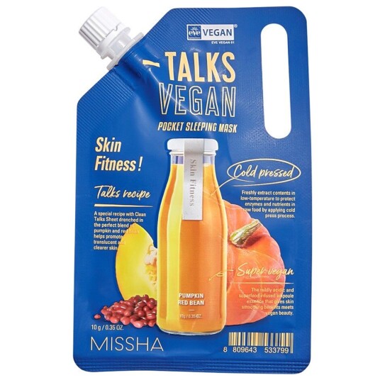 MISSHA Talks Vegan Squeeze Pocket Sleeping Mask Skin Fitness 10 g