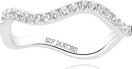 Sif Jakobs ELLERA WAVES Ring Sølv SJ-R3869-CZ-56 - Dame - 925 sterling silver