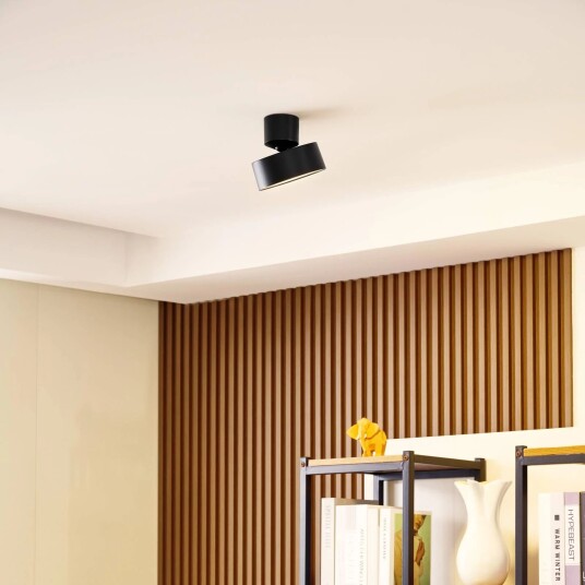 Lindby Nivoria LED-spotlight svingbar svart