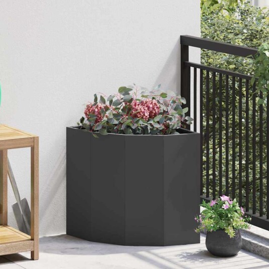 vidaXL Hjørne Plante Svart 45 x 45 x 50 cm Stål