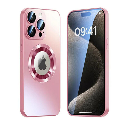 SiGN Magnetisk Deksel med linsebeskyttelse og Logo visning til iPhone 17 Rosa