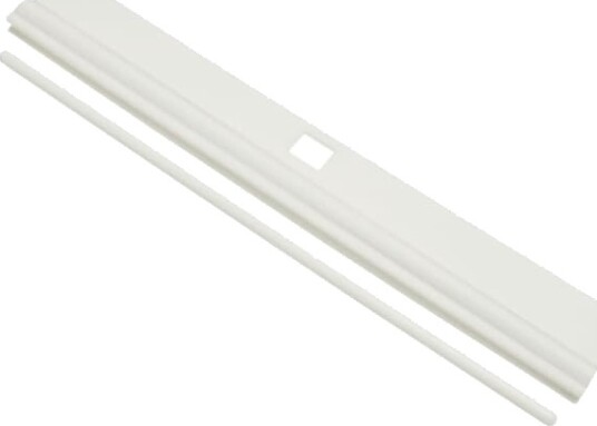 Lamellholder for lamellgardiner lær 10 stk 12,7 cm inkl. skråkrok plast hvit
