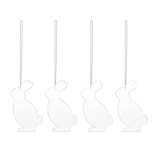 Cooee Design Easter Deco hare påskepynt 4-pakning White Cooee Design Easter Deco hare påskepynt 4-pakning White