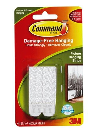 3M Command Medium Picture Hanging Strips 4-Pack