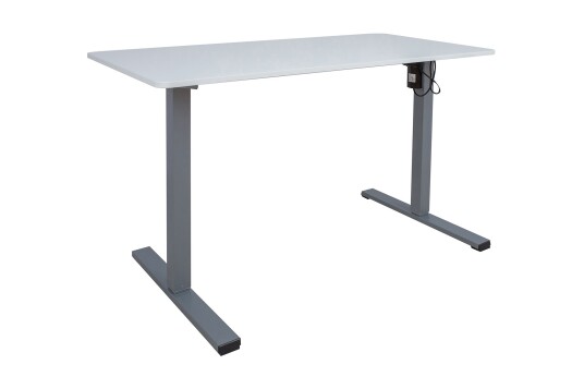 Skrivebord Ergo Optimal med motor 120x60 cm Vit/Grå