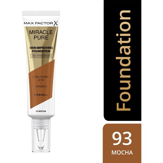 Max Factor Miracle Pure Foundation 93 Mocha Fuktighetsgivende med SPF 30