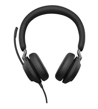 Jabra Evolve2 40 Uc Hodesett Usb-a Stereo Svart