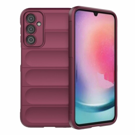 INCOVER Samsung Galaxy A24 Fleksibelt Plastdeksel - Vinrød