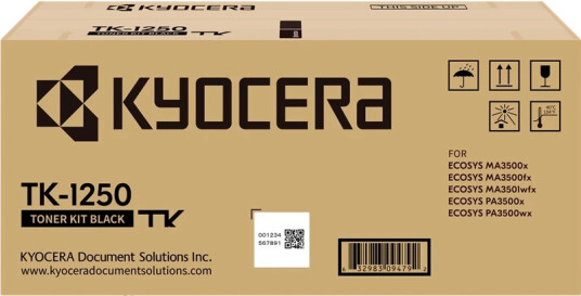 Kyocera Toner TK-1250K Sort (3.000 sider) Original