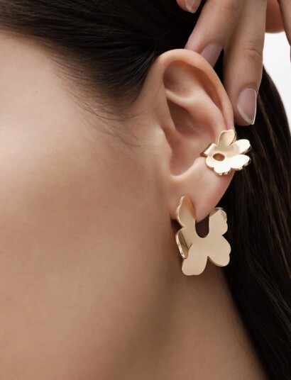 Kalevala Unikko Earrings Small   Gold   