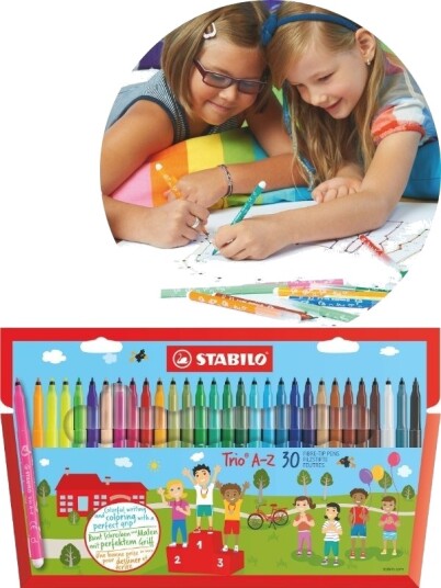 Stabilo Trio A-Z tusjer 30 stk