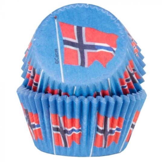 Muffinsform Norske Flagg 50 Stk 