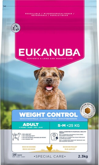 Eukanuba Tørrfôr Adult Special Care Weight Control Small Medium Sparepakke 2 X 2.3 kg