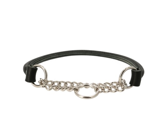 Alac Läderhalsband Halvstryp Svart 50Cm 50Cm 161507
