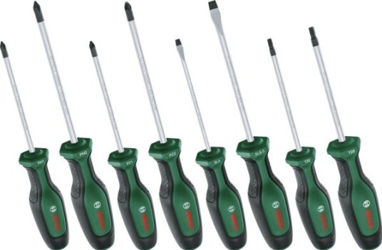 Bosch Ergonomisk Skrutrekkersett 8 deler for Gjøremål i Håndverktøy Bosch Ergonomisk Skrutrekkersett 8 deler for Gjøremål i Håndverktøy
