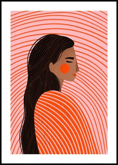 The Woman With the Lines Poster Plakat / 50x70cm