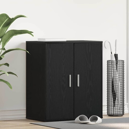  Sko skap i svart eik 60x35x70 cm laget av konstruert tre