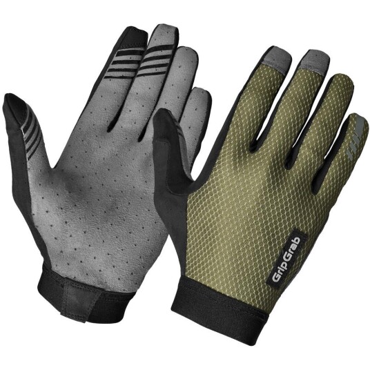 Gripgrab Vertical 2 Insidegrip™ Full Finger Summer Gloves Olive Green XL