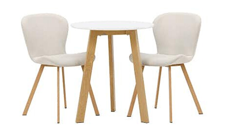 Spisegruppe Venture Home Leonora Ø65 cm med 2 stk Lilja Stoler