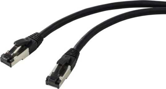 Renkforce RF 7106486 Cat8.1 S/FTP RJ45 patchkabel svart 5 m