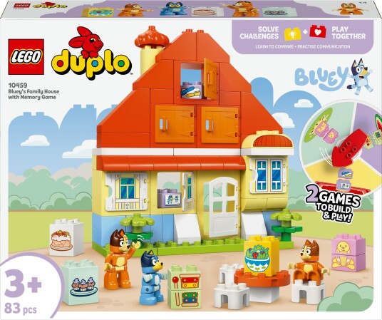 LEGO DUPLO Bluey 10459 Blueys hus med huskespill