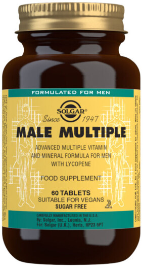 Solgar Male Multiple Multivitamin Til Menn - 60 Tabletter