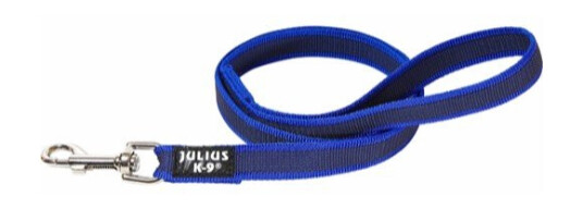 Julius K9 Gummiert Hundekobbel Blå 20mm med Håndtak