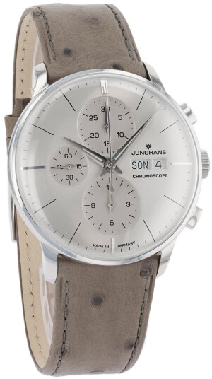 Junghans Herreklokke 27/4223.02 Meister Chronoscope Grå/Lær Ø40.7