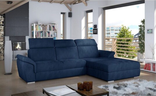 Hjørnesofa Eltap Trevisco 272x216x100 cm Kronos 09 Mørk Blå Høyre
