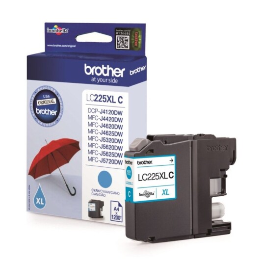 Brother LC225 XL C blekkpatron - Original - Cyan 24 ml