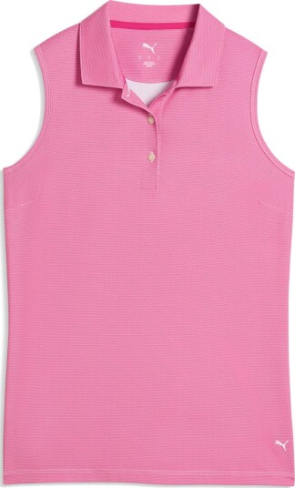 Puma W Birdseye Sleevless Golf pologenser dame White-Glow-Pink-Opal Medium