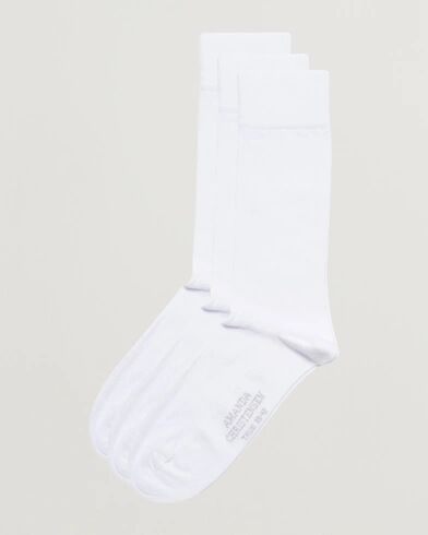 Amanda Christensen 3-Pack True Cotton Socks White Amanda Christensen 3-Pack True Cotton Socks White