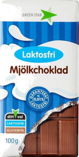 Green Star Laktosefri Melkesjokolade 100g