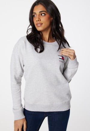 TOMMY JEANS BXY Graphic Flag Crew PJ4 Silver Grey Htr S