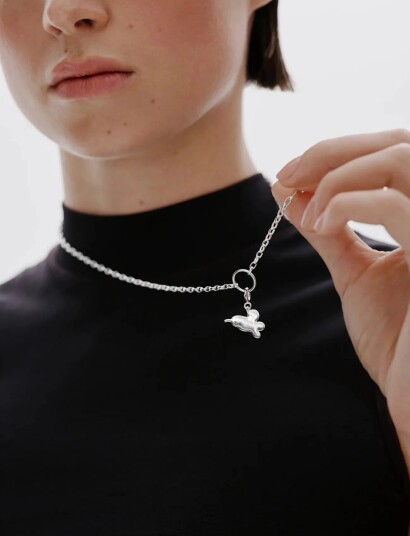 Kalevala Kalevala X Marimekko Garden Pendant Necklace   Silver    x 60