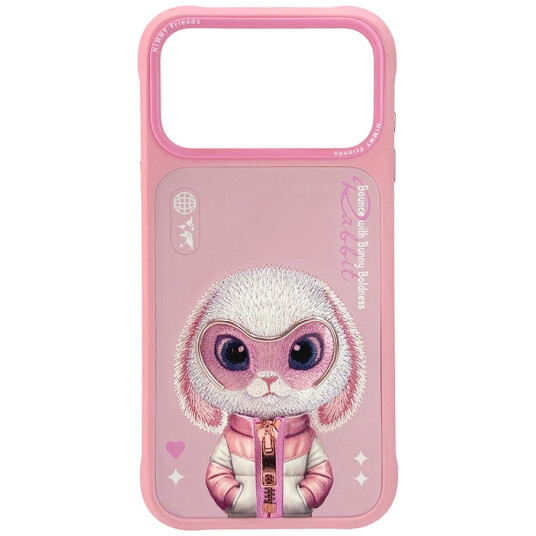 Nimmy CoolCute 2.0 Kanin Deksel for iPhone 17 Pro   Rosa