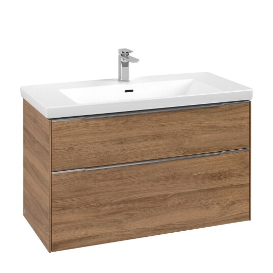 Villeroy & Boch Subway 3.0 Servantskap m/2 skuffer 973x576x478 mm Kansas Eik Villeroy & Boch Subway 3.0 Servantskap m/2 skuffer 973x576x478 mm Kansas Eik