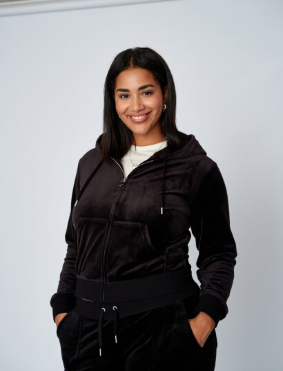 Juicy Couture Robertson Velour Zip - Black