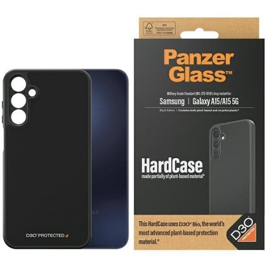 PanzerGlass D3O HardCase Baksidedeksel til Samsung Galaxy A15 5G - Sort