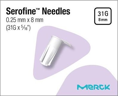 Serofine nål 31Gx5/16 0,25x8mm 100 stk
