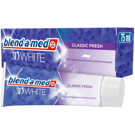 3D White Tannkrem BLEND A MED Classic Fresh 75 ml. 3D White Tannkrem BLEND A MED Classic Fresh 75 ml.
