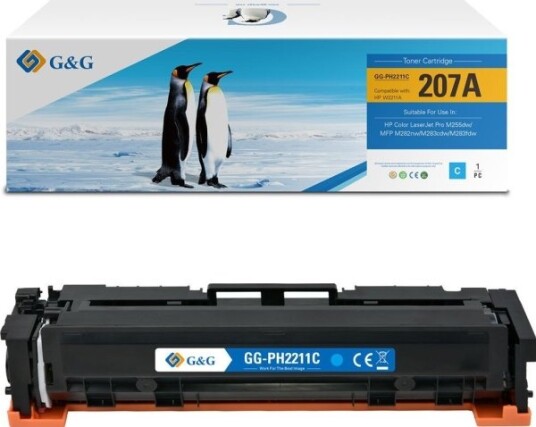 G&G Toner G&G-Kompatibel Toner Med Hp W2211a Nt-Ph2211c Hp 207A Cyan 1250S
