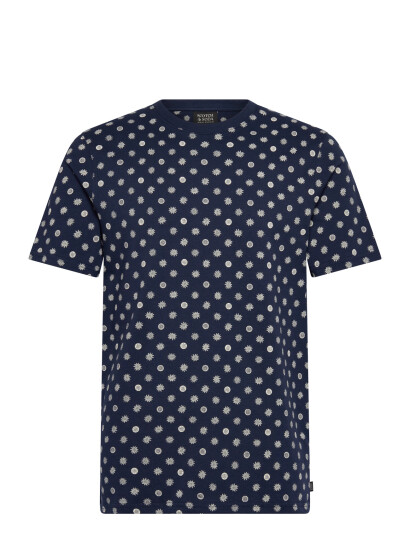 Scotch & Soda Microprinted Regularfit Tshirt Navy S