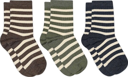 mp Denmark Elis Socks - 3-Pack - BROWN MELANGE - 40/42