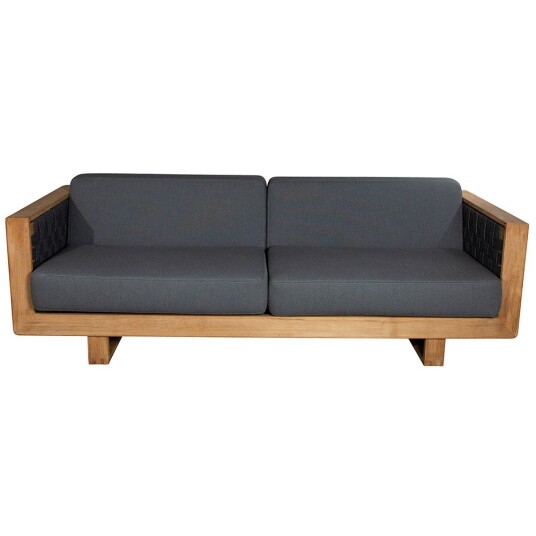 Cane line Angle Lounge sofa inkl Hyndesæt teak grå