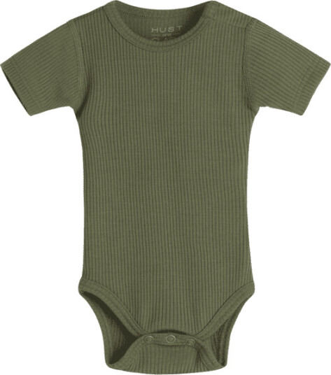 Hust&Claire ull Hust & Claire Bet ribb kortermet body i ull olivine