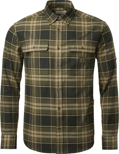 Chevalier Men"s Heron Flannel Shirt Evergreen Checked XXXL
