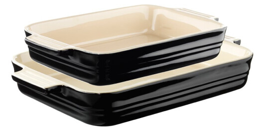 Le Creuset  Ildfast formsett stentøy 25+32 cm svart