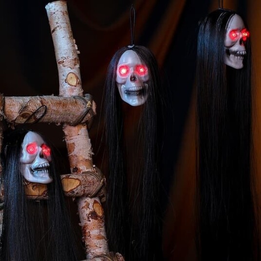 Halloween LED-Hodeskalledekorasjoner 3 stk
